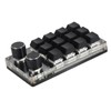 Programmable Macro Keyboard 2 Knobs Blue Switch Black 12 Keys