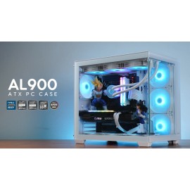 ALSEYE Glass Ai-Pro White Argb Mid-Tower E-Atx Pc Gaming Case