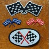 PICK 1! Checkered FLAGS patch - Embroidered winner iron on