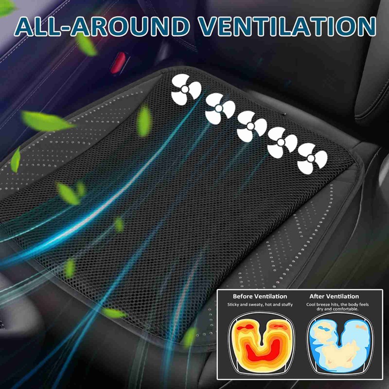 Ventilated Seat Cushion with USB Port, Summer Breathable Cooling Pad