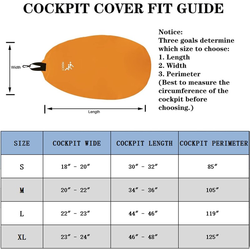 MOPHOEXII Universal Kayak Cockpit Covers,Drape Waterproof Seal Cockpit Protector Kayak