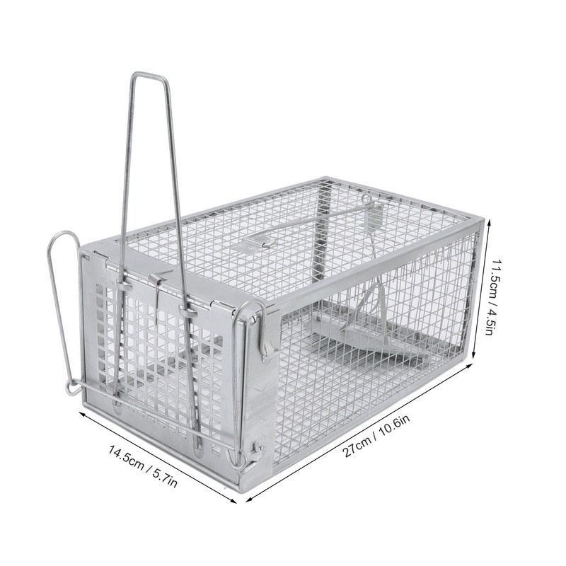 Iron Rat Mouse Trap Cage Single Door Live Animal Trap