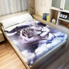 HommomH 40"x50" Blue Moon Tiger Blanket Soft Fluffy Fleece Throw