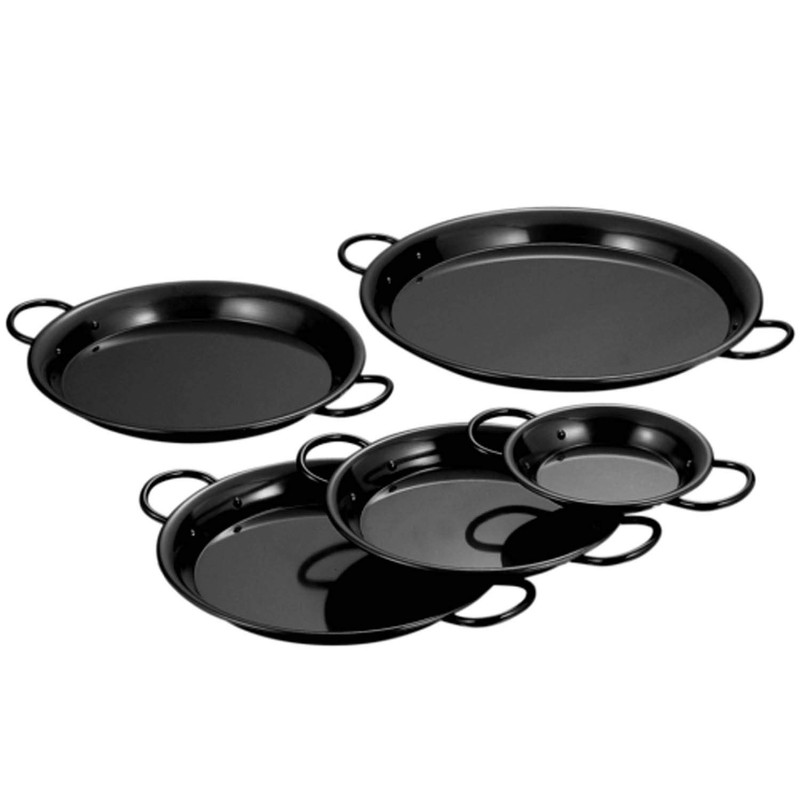 Nagao 913020 Paella Pot, Induction Compatible, Iron, Black Skin, 7.9