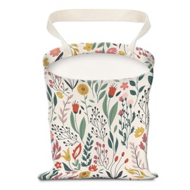 AUEKLLW Car Trash Can, Hanging Garbage Bin for Men and Women, Cute Car Organizer and Storage Bag, Canvas Vehicle Trash Can Bag Easy-to-Install Boho Red Flowers