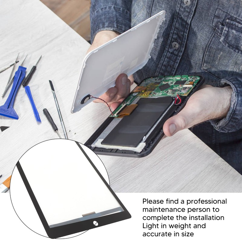 Touch Screen Panel Black Tempered Glass Accurate Size LCD Tablet