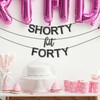 Shorty Hit Forty Birthday Banner, Pre-Threaded Black Glitter 40 Birthday