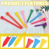 Mardatt 180Pcs Golf Tees, 1-3/5"(42mm), 2-1/8"(54mm), 2-3/4"(70mm), 3-1/4"(83mm) Bamboo Golf