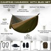 Camping Hammock, Portable Hammocks with Mosquito Net,Lightweight Nylon Parachute Hammock
