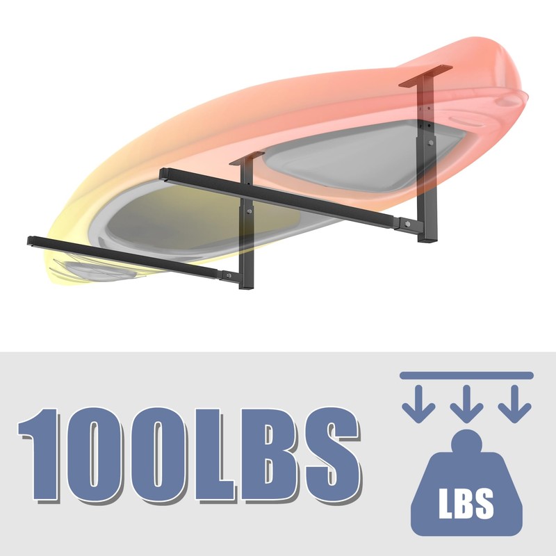WALMANN Ceiling Kayak Storage Rack Garage, Overhead Kayak Hanger(1 Kayak)