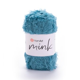 Yarnart Mink Fur Yarn, Soft Fluffy Faux Fur Yarn for Crochet Knit Clothes - 50gr