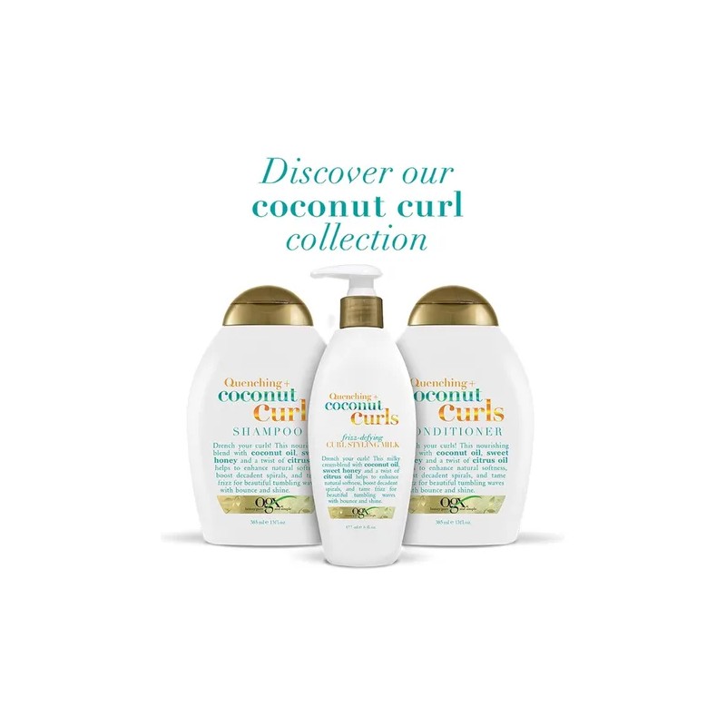 Leche Para Peinar Quenching + Coconut Curls Frizz Ogx