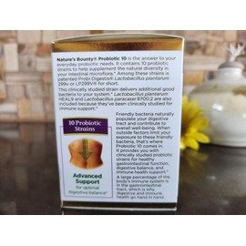 Nature’s Bounty Nature's Bounty Probiotic 10 Ultra Strength 20 Billion cultures  Pack of 30 caps