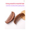 Wooden Hair Comb Set, birthing comb,Wide Tooth and Fine Tooth