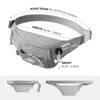 Vulkitty Bumbag for Men Women, Grey Fanny Pack with Adjustable