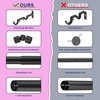Mayrhyme Black Double Corner Window Curtain Rods with Aluminum End