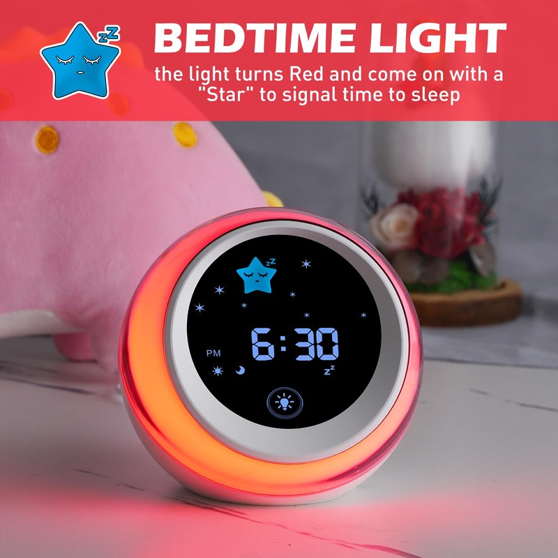 TIMEFUN Kids Alarm Clock, Ok to Wake Clock with Sun
