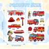 Qpout 10 Sheets Fire Engine Temporary Tattoos for Children Fireman