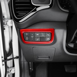 Compatible with 2020-2025 Kia Soul Accessories, Headlight Adjustment Switch Cover, Anti-Dust & Weatherproof Design for Enhanced Durability & DIY Installation (Red)