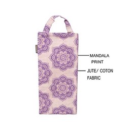 Bolsa de Arena de Yute sin Relleno para Yoga (7,5 x 17 Pulgadas) para Pesas de Yoga y Entrenamiento de Resistencia, púrpura, Natural (Natural/Purple), Large