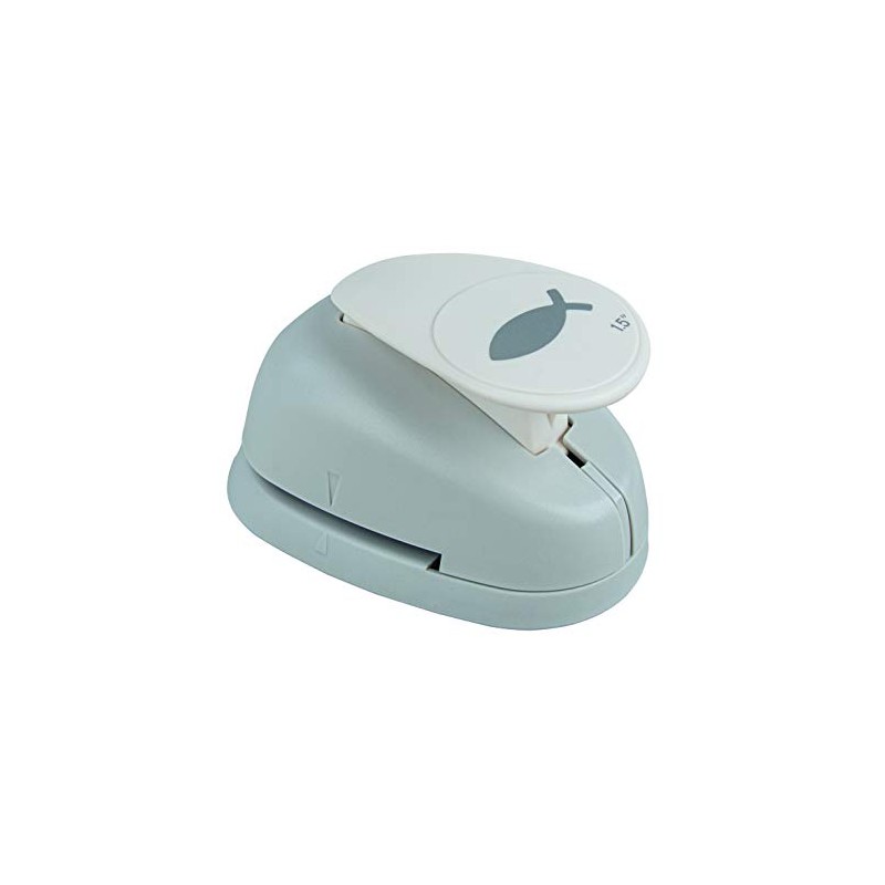 Rayher Paper Craft Punch with Fish Design, Lever Punch for