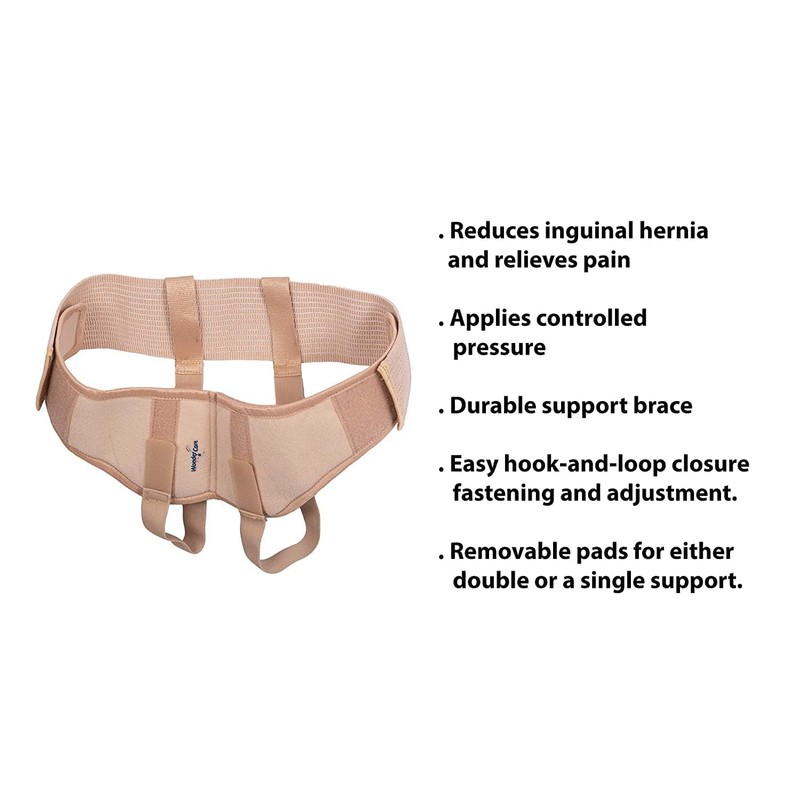 Wonder Care Hernia Support Brace for Single/Double Inguinal or Sports