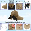 Visera de paja para mujer, sombrero de playa con protección