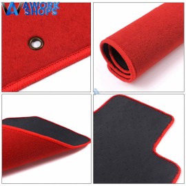 Unbranded For 01-05 Civic 02-05 Civic Si Nylon Floor Mats Red Carpets Non Slip w/ typer