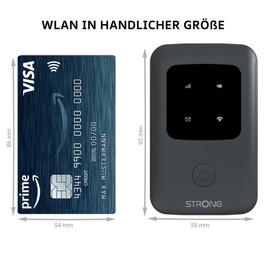 STRONG 4G Mobiler Hotspot, tragbarer WLAN Router, 150 Mbit/s, ideal für Reisen, Messen und Studenten, Schwarz