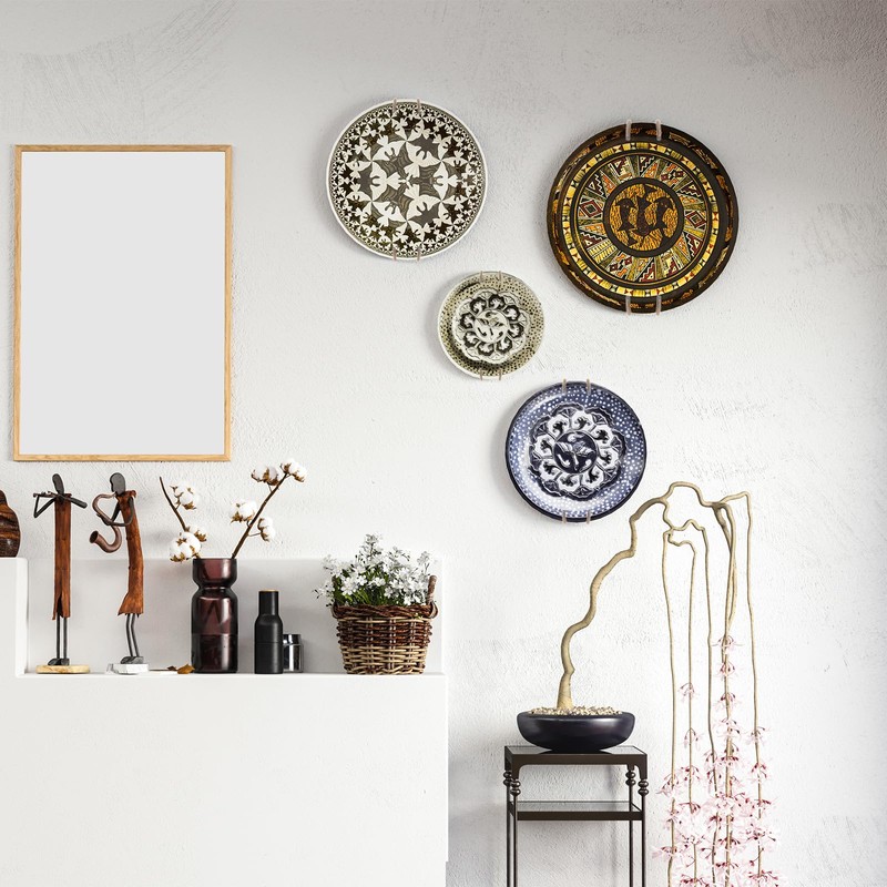 3 Pack Plate Hangers for The Wall,Wall Plate Hangers,6/8/10 Inch