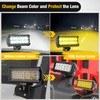 Nilight 6.5 Inch LED Light Bar Cover 2 PCS Amber