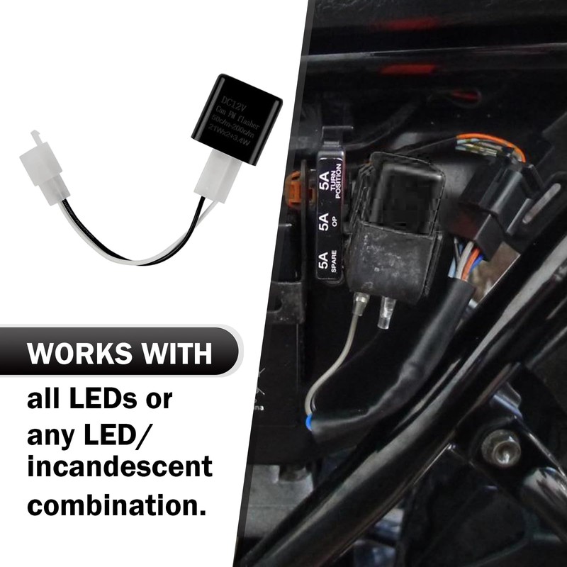 Anyhut 2 PCS LED Flasher Relay, 2-Pin Electronic LED Turn