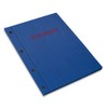 Certificate Folder in Blue Linen Look with Embossed Print in