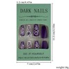 Press on Nails Medium Warm Purple Series False Nails Artificial