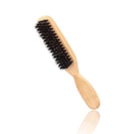 Slick Back Hair Brush, Boar Bristle Hair Brush for Women Men Kid, Bamboo Beard Brush, Smoothing Hairbrush for Polishing, Deepening and Styling