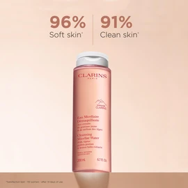 Clarins Cleansing Micellar Water | Quickly Removes Make-Up, Pollution and Grime | No Rinse Needed | Preserves Skin's Microbiota | Safe For Use on Eyes, Face and Lips | Dermatologist Tested