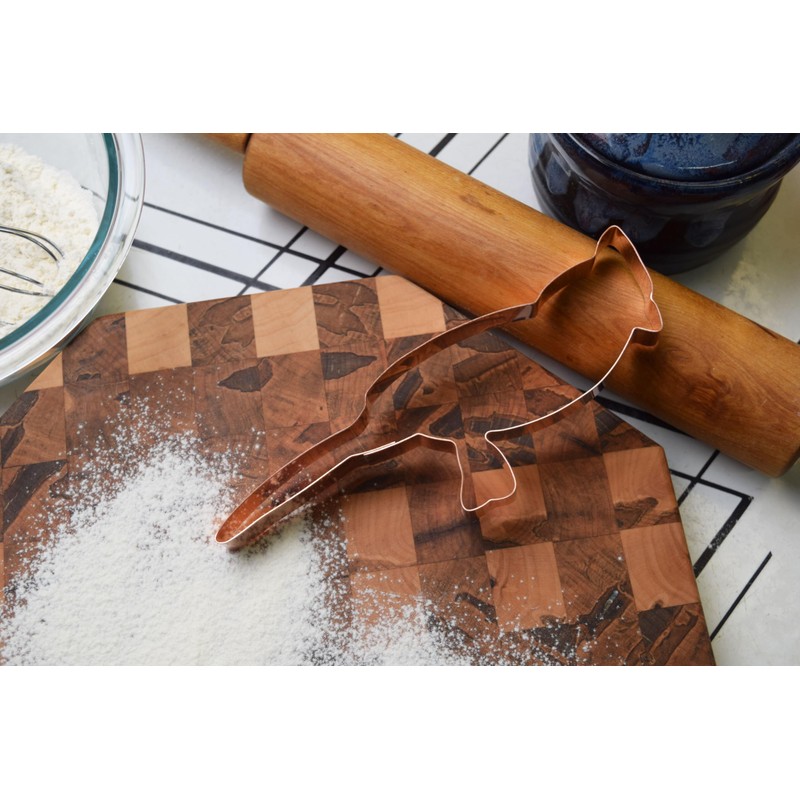 Cardinal Figurine Bird Cookie Cutter - Handcrafted Copper Cardinal Cookie