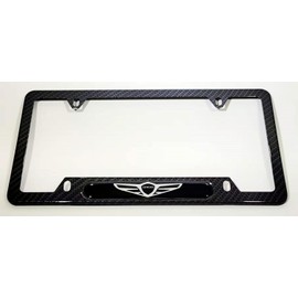 1pc Stainless Steel License Plate Frame Cover Holder for Genesis Carbon Fiber Sport