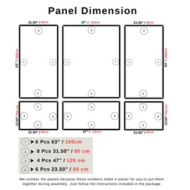 Self-Adhering Wall Molding Kit - Pre-Cut Wall Paneling Kit - Accent Wall Trim - Wainscoting - 3 Panel Design