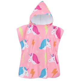 DKDDSSS Children's Bath Poncho with Hood, Bath Poncho for Girls, Bath Towels, Bath Towel, Children, Absorbent Beach Towel, for Girls, Boys