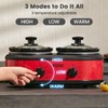 KOOC Double Small Slow Cooker, Buffet Server and Warmer, 2