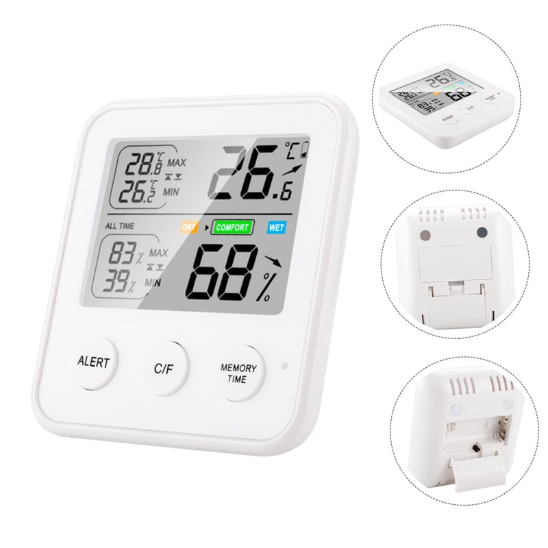 BESPORTBLE Mini Digital Thermometer Wall Thermometers Indoor Hygrometer Temperature Gauge