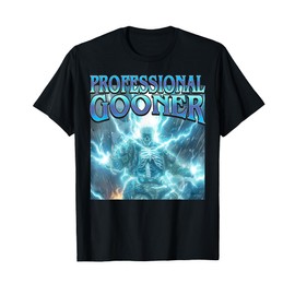 Professional Gooner - Funny Hard Lightning Skeleton Meme T-Shirt