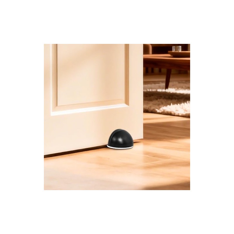 Topes de puerta autoadhesivos, protector de pared de acero inoxidable,
