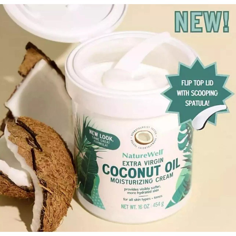 Naturewell Extra Virgin Coconut Oil Moisturizing Cream, 2Pack ( 453.5g