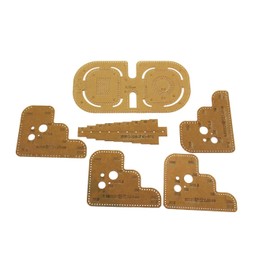 speed mao Leathercraft Ruler, Edging, Rhombic Perforation, Curve, Tool, Set of 6