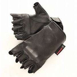 DEGNER TG-31MH BK/L Mesh Leather Half Gloves Motorcycle Black L