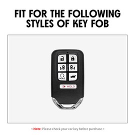 WORCAS Key Fob Case Carbon Fiber Pattern Silicone Cover Compatible with HONDA ODYSSEY 7 Button Keyless Entry Remote, HDSA7-SCE1