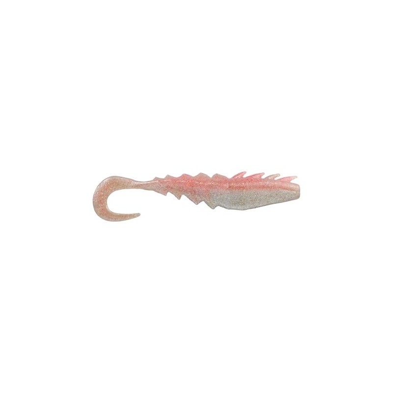 Berkley Gulp! Saltwater Nemesis Prawn Curl Tail Fishing Bait, Flamingo