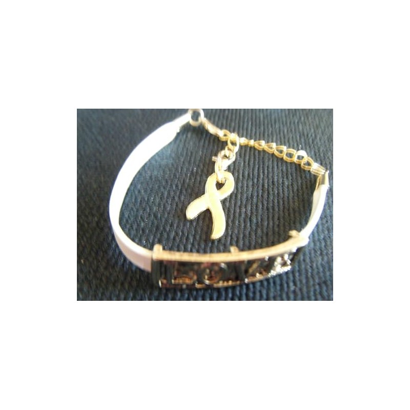 Bracelet, LOVE Slide Faux Leather Adjustable 6-8"+ with Removable Awareness